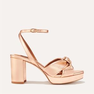 Margaux Carmine Platform in Blush Metallic